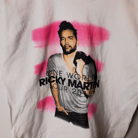 2015 One World Ricky Martin Tour T Shirt Artist Concert Graphic Tee M - Picture 7 of 15